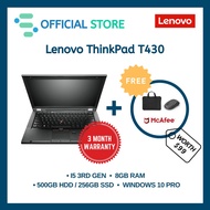 [Refurbished] Lenovo ThinkPad T430 | 14.1 INCH | Intel i5-3320M | 8GB Ram | 256GB SSD / 500GB HDD | 90 Day Warranty