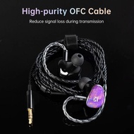 KBEAR KB02 IEM Strong Bass Beryllium Dynamic Driver In Ear Earphone - Purple