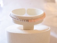 粉紅澳寶-十月誕生石925 SILVER切面 粉紅澳寶4mm-手鏈