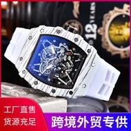 Swiss Imported Richard Mille Watch Mens Fully Automatic Quartz High-end Handsome Barrel Style Tattoo