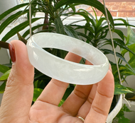 Vòng tay cẩm thach thiên nhiên bản hẹ trắng sữa Ni 50-Ni 53 bản chuẩnAhàng như hìnhcó tư vấn kỹ