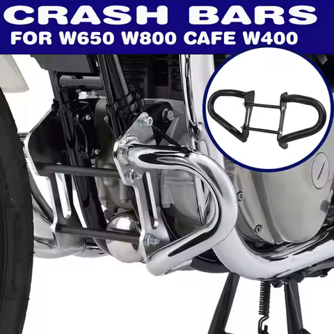 For Kawasaki W650 W800 CAFE W400 W 400 650 800 Motorcycle Highway Crash Bars Protection Engine Guard