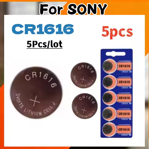5pcs For SONY CR1616 Batteries CR 1616 DL1616 BR1616 5021LC LM1616 Lithium Battery For Watch Remote 