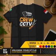 CCTV Crew T-Shirt V.2 CCTV Technician Free Write Your Name | Cotton Combed 30s