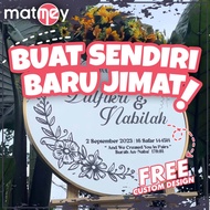 DIY Cermin Kahwin BULAT - wedding miror / cermin bulat / mirror signage / welcome board / stiker cer