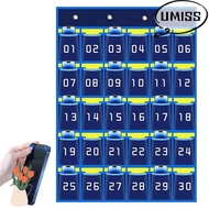 UMISTYDREAM9IQ0 Phone Storage Bag, Thickened 30/36/42/48 Grids Phone Hanging Bag, Durable Numbered W