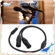 MURRAY Dual 3pin XLR Male to 1/8in TRS, Flexible Plug and Play Stereo Y Splitter Cable, Convenient 0