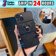 Samsung A32 A33 A34 A35 A53 5G A55 A56 5G fon sarung pink black minnie sling wallet soft silicone ph