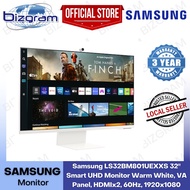 (NEW) Samsung LS32BM801UEXXS 32" Smart UHD Monitor Warm White, VA Panel, HDMIx2, 60Hz, 1920x1080 (3-Yrs Wty)