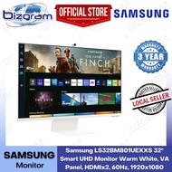(NEW) Samsung LS32BM801UEXXS 32" Smart UHD Monitor Warm White, VA Panel, HDMIx2, 60Hz, 1920x1080 (3-