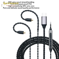 PINEAMY MMCX to Type C Headphone Cable, Built In Microphone 120cm / 47.24in 4-Strand Braided Upgrade