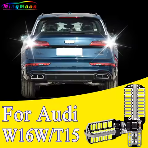2pcs W16W T15 921 912 LED Canbus Reverse Light Bulbs On Car Back Up Lamp For Audi 8U Q5 8R Q7 4L TT 