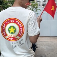 Freedom T-shirt Happiness Cao Golden Star Proud Vietnam A80 August 19, 02/09 CMT8 National Day 2025