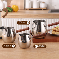 เครื่องชงกาแฟกาต้มน้ำตุรกีทำจากสเตนเลสด้ามยาวหม้อต้มกาแฟแบบม็อก้าเครื่องมือทำครัว300มล./420มล./600มล.