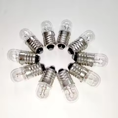 6.3V 12V 24V 30V 36V 2W 3W 5W 0.15A Screw Instrument Signal Indicating Small Bulb Button E10 Switch 