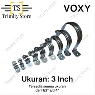 Voxy Brand 3 Inch Iron Plate Pipe Clamps