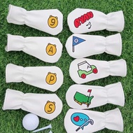 GOLF Club Cover Iron Set Cover Iron Head Cover GOLF Cartoon GOLF Embroidery Cover Protective Cover