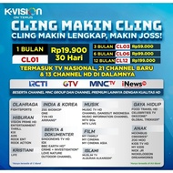 Ox04 K-Vision Cling 30 Days Original Digital Tv Voucher