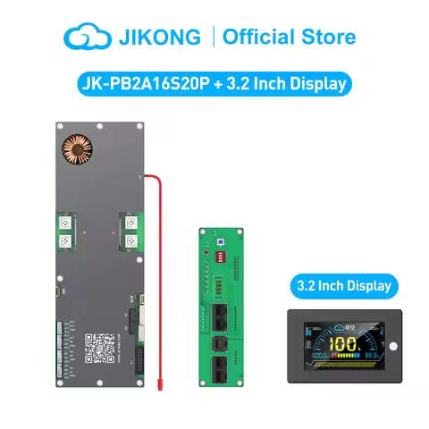 JIKONG BMS JK-PB2A16S20P+3.2 Display Lifepo4 Li-ion LTO Inverter 8S 16S 24V 48V Family Energy Storag