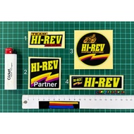 Hi-Rev / HI-REV Lubricants Engine Oil Logo Sticker Printing Laminated Reflective #hirev #hi-rev