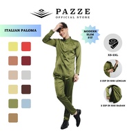[Italian Paloma] Pazze Baju Melayu  -Nude SoftYellow OliveGreen Nescafe RedChili PlumRed SilverGrey 