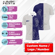 Axellent Prints Zen Koi Serenity Jersey Retro Collar Shirt Sublimation Jersey Custom Name Retro Viral