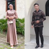 ready stok NYK Couple Baju Pesta Batik Kondangan Mewah Terbaru Melody