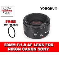 YONGNUO 50MM F1.8AF NIKON  / 50MM F1.8AF CANON / 50MM F1.8 SONY FREE UV FILTER