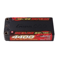 GEA44002S14S5 // Gens Ace 4400mAh 2S 140C 7.6V HardCase 111# HV Shorty Redline 2.0 Series Lipo Batte