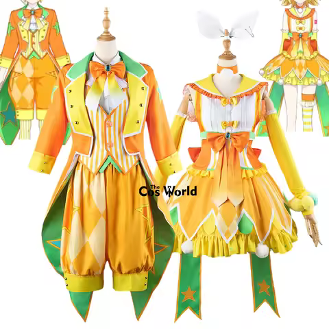 PJSK Beat Virtual Singer Design Rin Len Uniform Outfits Anime Cosplay Costumes