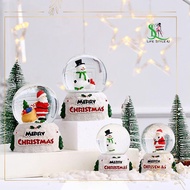 Christmas decorative crystal ball, Christmas decorative snow globe, glowing mini snow globe