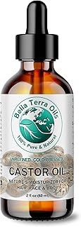 Castor Oil 2 oz 100% Pure Cold-pressed Refined Organic - Bella Terra Oils