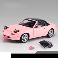 SJN 1:32 Mazda MX5 MX-5 Supercar Alloy Die Cast Toy Car Model Sound and Light Pull Back Collectibles