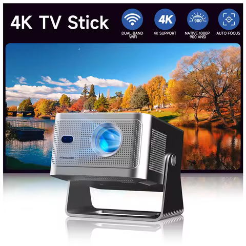 Magcubic 1080P HD 4K TV Stick Projector 900 ANSI Auto Focus Portable Beam Home Theater HY350GT