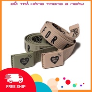 Fashionable unisex HumanMade fabric belt with metal buckle