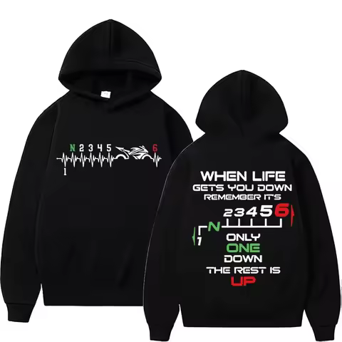 New 1N23456 Motorcycle Gear Biker Heartbeat Hoodies For Women Men Autumn And Winter Casual Sports La