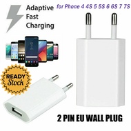 COD - Charger USB EU Plug untuk iPhone 4 4S 5 5S 6 6S 7 7S Kepala Charger Power Adapter Casan Coloka