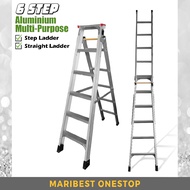 2-in-1 Dual Use Multipurpose 6 Step 3.2M Foldable Aluminium Ladder - DM06S