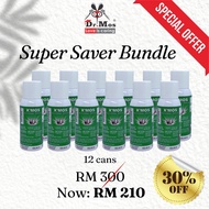 DRMOS XMos X 12 Cans Insecticide Mosquito Repellent Spray 12Cans X 83ml/50g Odourless Non-Greasy Ant