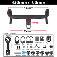 ราวจับจักรยานเสือหมอบคาร์บอนไฟเบอร์ CC01มีตัวยึด28.6มม. ความกว้าง122มม. 370/390/410/430มม. ความยาวก้