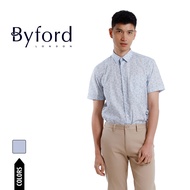 Byford Kemeja Lelaki | Byford Slim Fit Printed Cotton Short sleeve 3425002E
