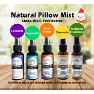 Sleep Therapy Gift Set(5pc)Pillow Mist- Lavender, Chamomile, Sweet Orange, Peppermint, Sandalwood and Frankincense