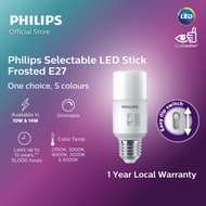Philips LED Stick Selectable Frosted E27 Base | 10W & 14W | Dimmable | 5 colour temperatures with Ey