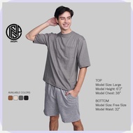 INSPI>ePBasics/K$Terno$E/Oversized$t/Plain$N:Tshirt%E:for%N:Men%x:w/ Pocket + Shorts Coords T Shirt