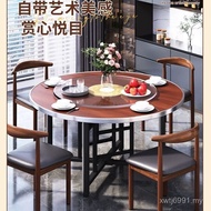 Dining Table Round Desktop Household Thickened Dining Table Turntable Dining Table Round Table Hotel