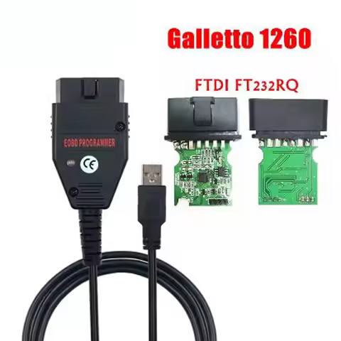 Galletto 1260 FTDI FT232RQ EOBD ECU Programmer Read Write Car ECU Flasher Works For Multi-Car OBDII 