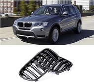 Grille for BMW X3 F25 2010-2013, 1 Pair Double Slat Racing Front Bumper Grille