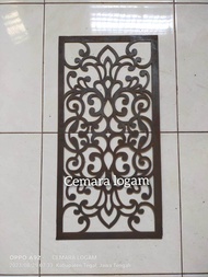 plat besi plasma cutting 60x30 60x40 tebal 15mm pintu pagar besi dorong putar dan lipat