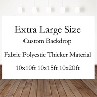 Custom Extra Large Size Thick Fabric Poly Material 10x10ft 10x15ft 10x20ft 300x300cm 300x400cm 300x5