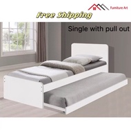 Furniture Art Single Bed Frame / Katil Single / Single Bed/ Katil Single Pull Out /Bed Frame Single /Pull Out Bed / 床架